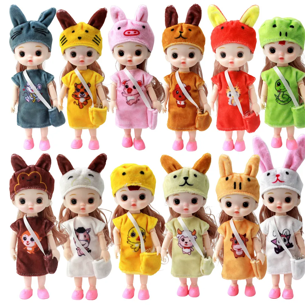 16 см BJD мини кукла принцесса 13 подвижных шарниров девочка ребенок 3D большие глаза