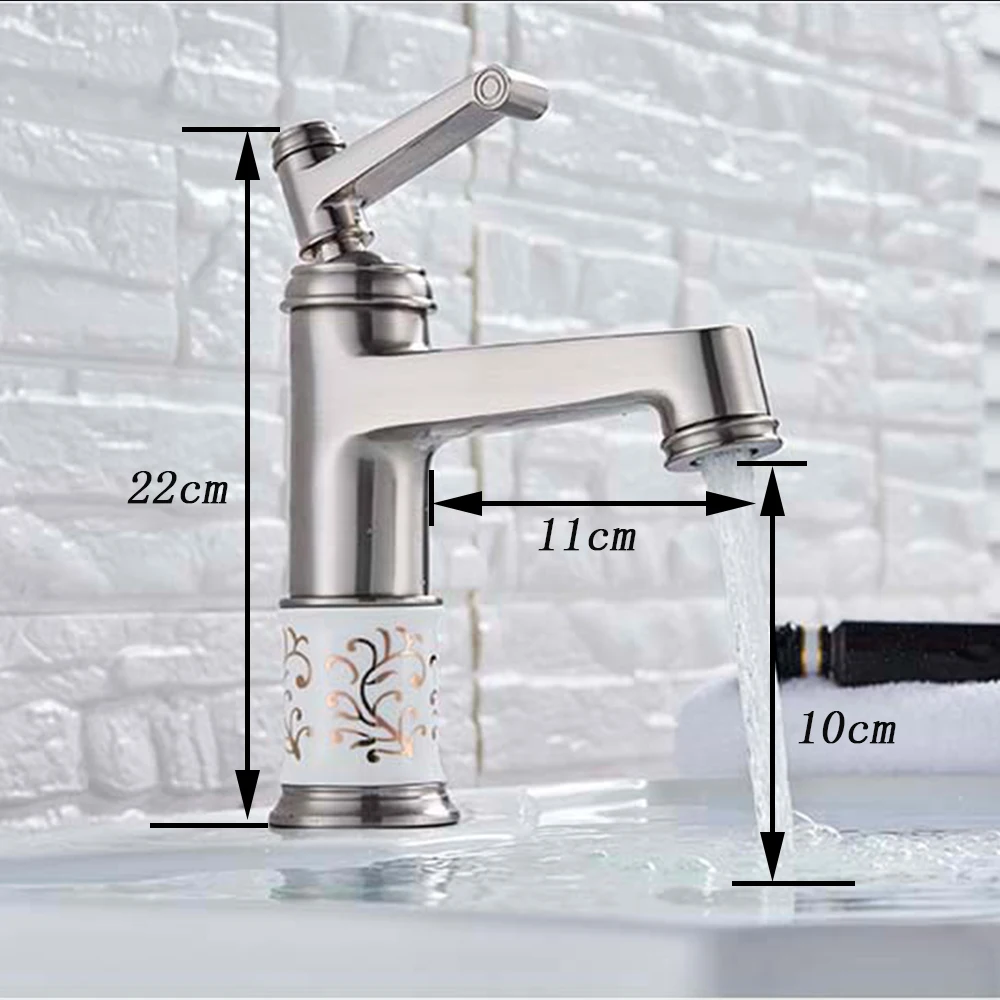 Хромированный смеситель для раковины латунные смесители горячей и холодной воды