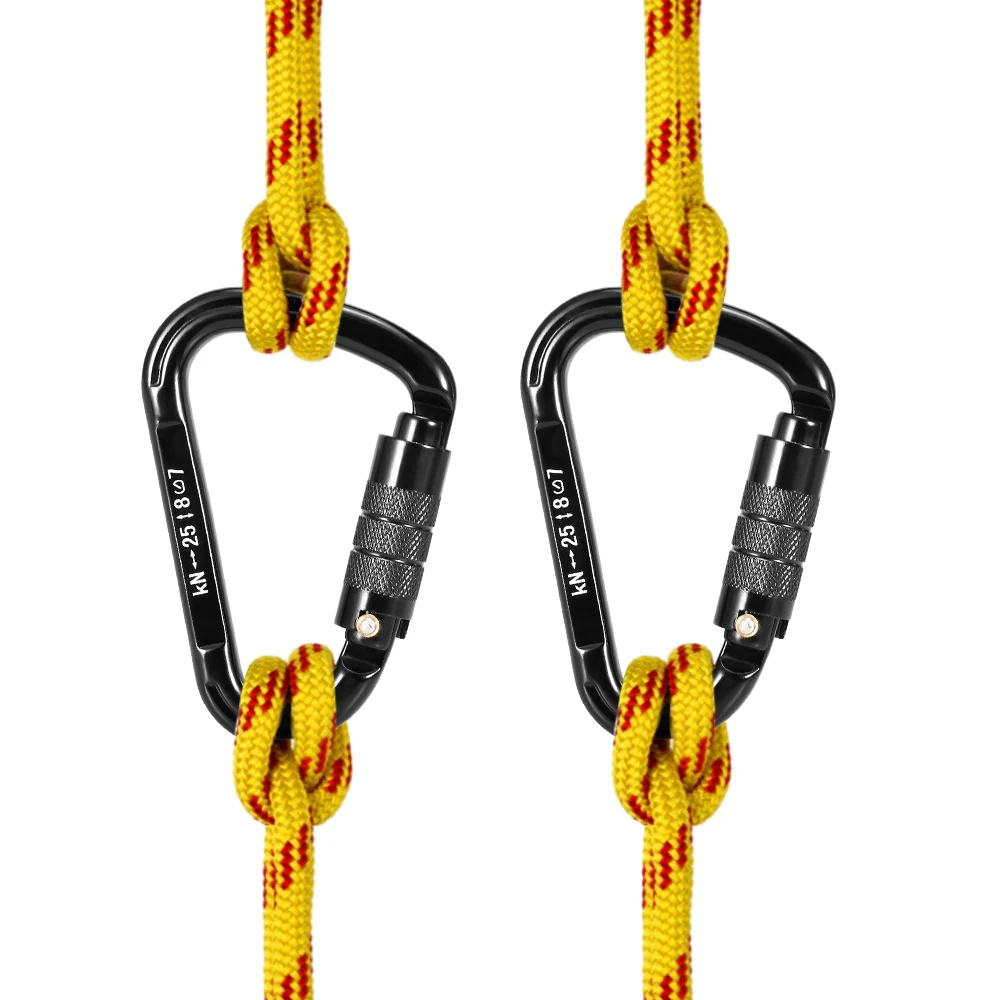 2 шт. D-образный карабин для ключей 25 кН | Спорт и развлечения