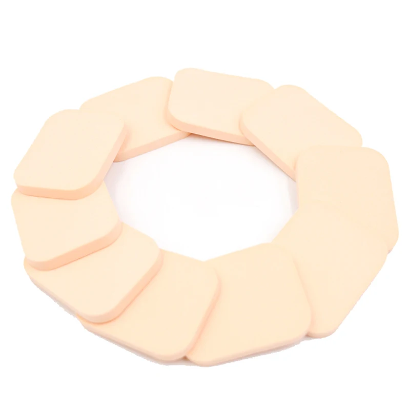 Профессиональная косметическая губка 10 шт. Женская для макияжа контурная лица