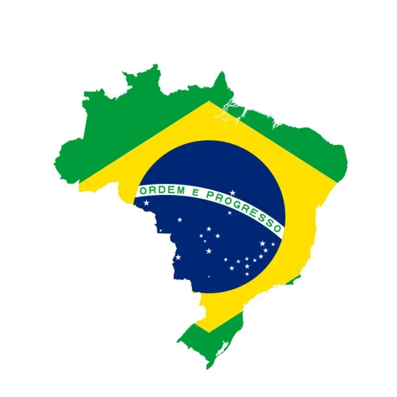 

Car Accessories Brazil Flag Motorcycle Car Sticker Creative Laptop Decal 15.3CM*14.6CM