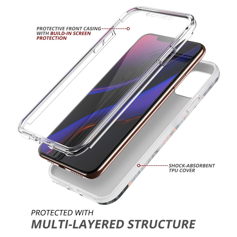 Роскошный мягкий чехол для iPhone 11 Por Max, чехол для iPhone 11, мраморный чехол, встроенная пленка, жесткая рамка, противоударный защитный чехол 360 C