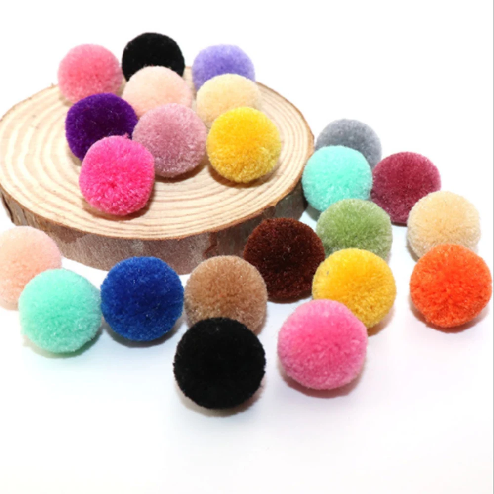 

20mm Fluffy Soft Pompom Plush Pom Ball DIY Handmade Sewing Craft Kids Toy Decor