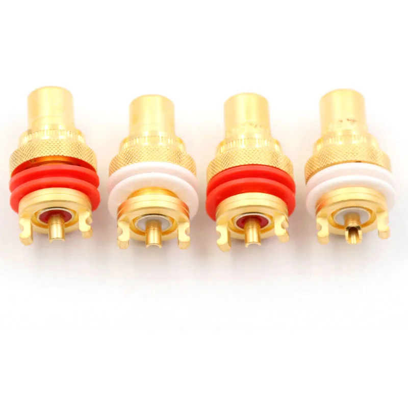 

HIGH PERFOMACNE GOLD PLATE RCA FEMALE CONNECTOR CHASSIS SOCKETS RCA Socket