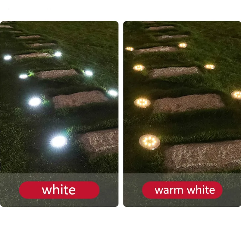 Напольный светильник на солнечной батарее 4 шт. водонепроницаемый садовый с 4/8/12/16