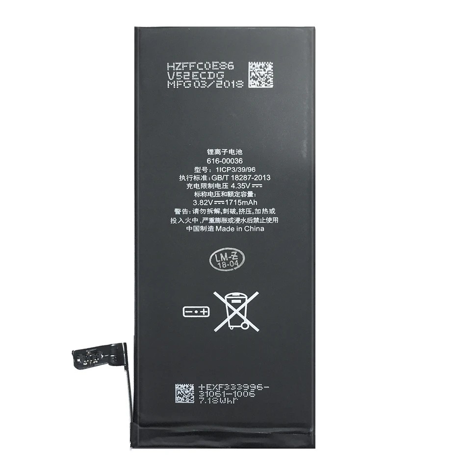 Аккумуляторная батарея для iPhone 6 6G 6S плюс замена батареи По настоящему высокое