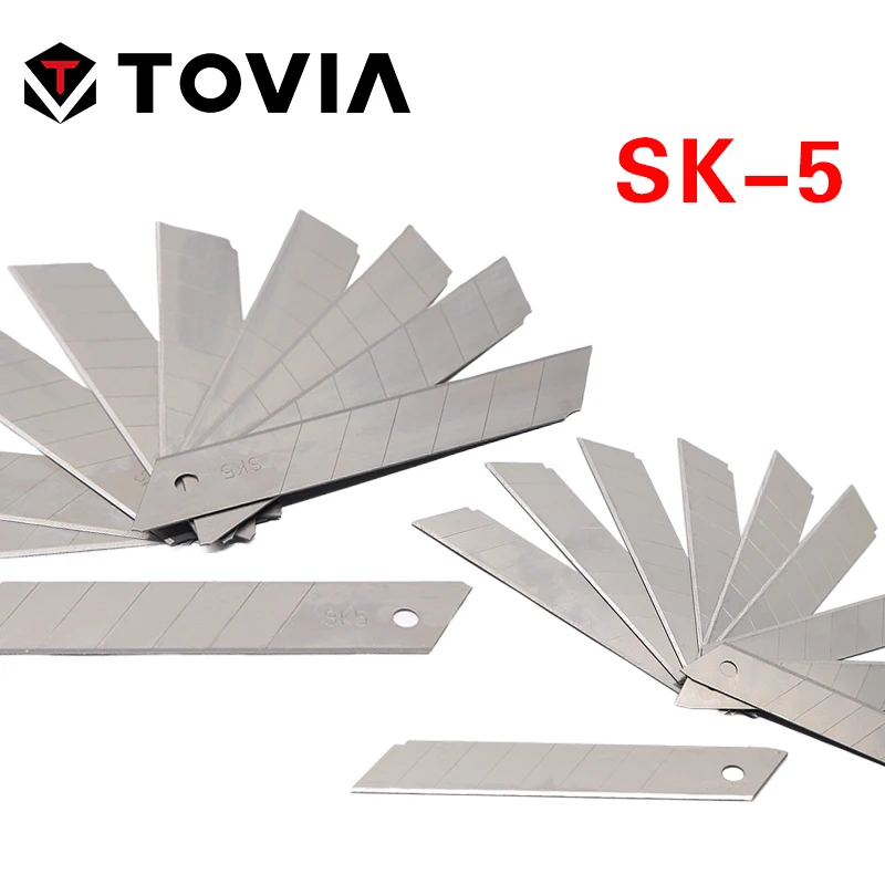 TOVIA 18/25 мм SK5 Сталь лезвия для Ножи сверхмощный общего назначения Ножи лезвия 10 шт