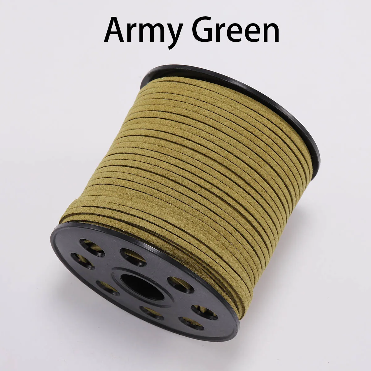 Army Green 10 м/лот 2,5 мм плоский плетеный шнур из искусственной замши, Корейская бархатная кожа, ручная работа, веревочная нить для изготовления ювелирных изделий своими руками - Цвет: Army Green
