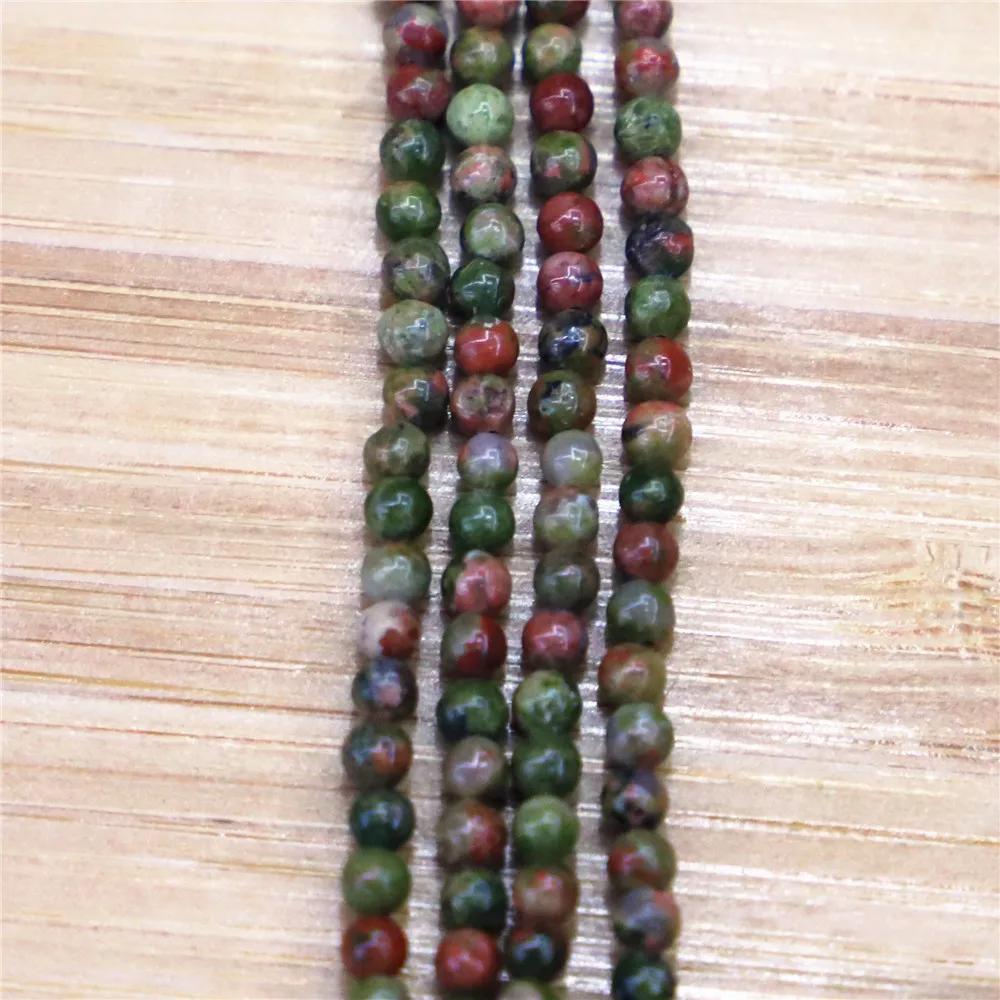 

Wholesale 710pcs Natural Unakite Stone Beads Round Loose Spacer Beads for Jewelry Making DIY Bracelet Necklace Charm 3mm