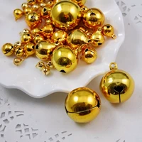 2 75pcs gold jingle bells iron loose beads hanging christmas tree ornaments christmas decorations party diy crafts accessories