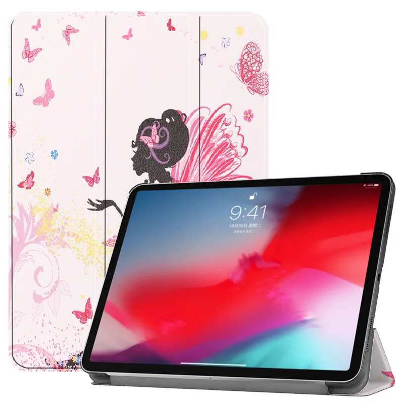 Умный Магнитный чехол для нового iPad Pro 11 ультра тонкий из искусственной кожи