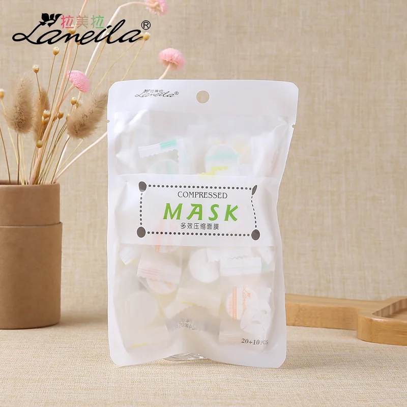 

Nonwoven Fabric Compressed Mask Paper Facemask Grain Cotton Paper Facemask Cloth 20 Grains 10 PCs D0834