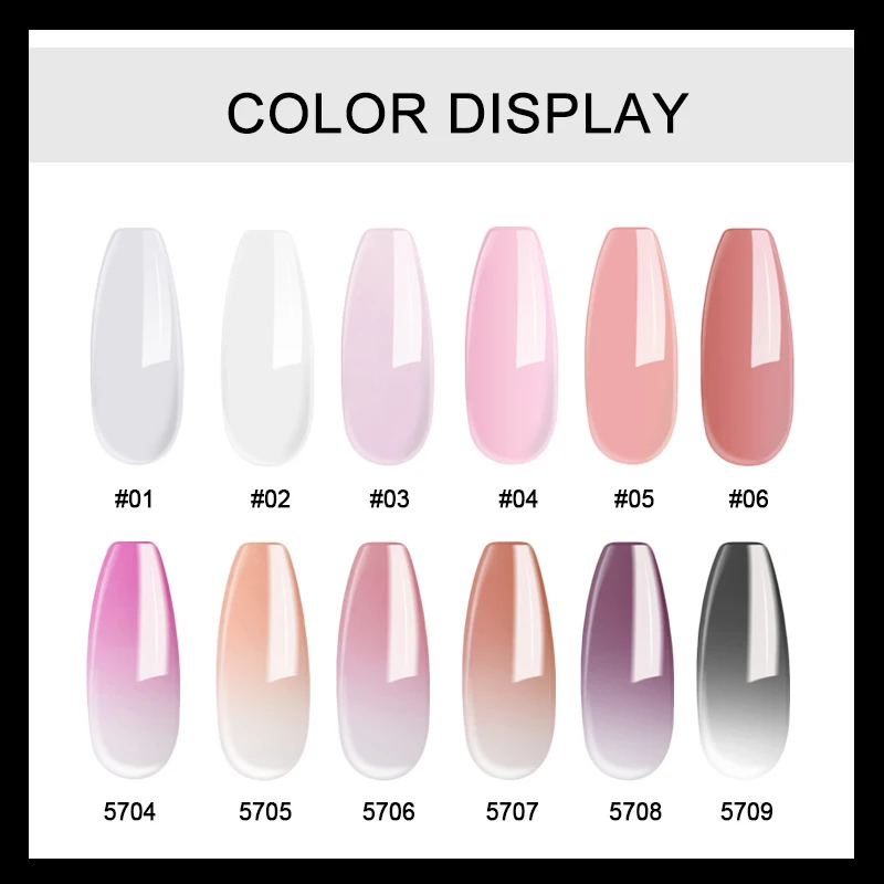 MIZHSE Crystal Jelly Gum Poly Gel Set 30ml Crystal Jelly Builder Nail Finger Extension Hard UV Gel Lacquer Manicure Tips