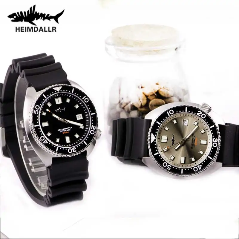 

Heimdallr Vintage Dive Watches Sapphire Glass NH35 Mechanical Wristwatches 30ATM Water Resistant C3 Luminous Automatic Movement