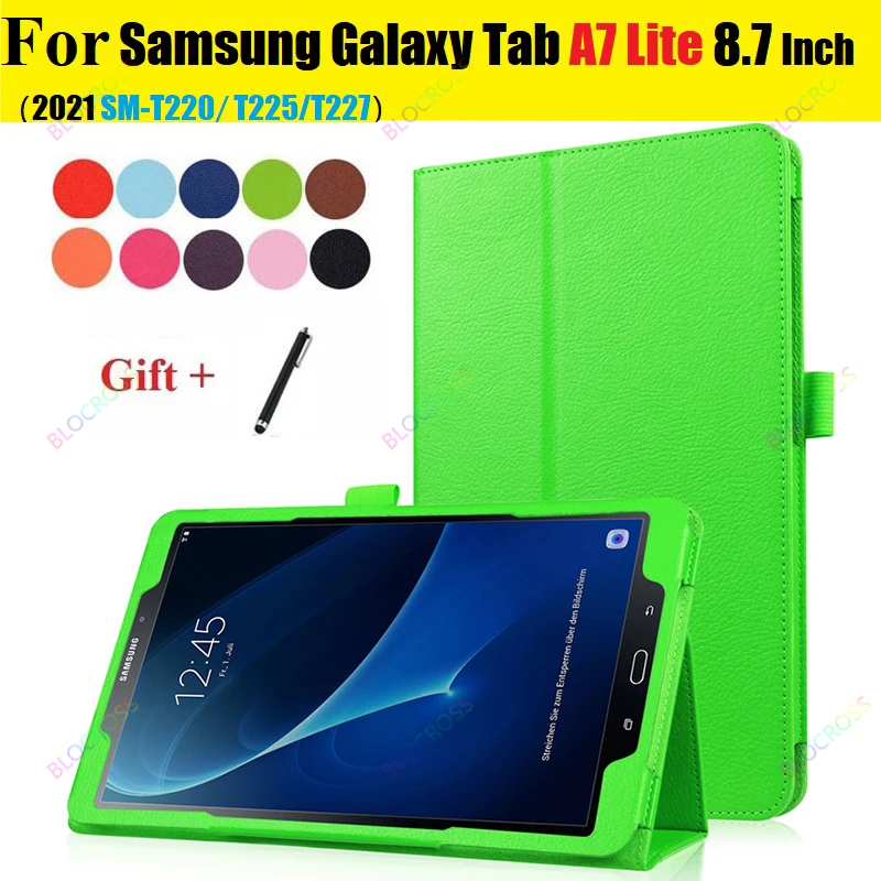 

Folding Case for Samsung Galaxy Tab A7 Lite 8.7 Inch 2021 SM-T220 T225 Light Protective Case for Samsung Tab A7 Lite with Stylus