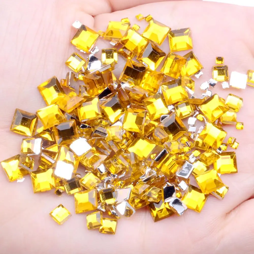 02 gold Стразы для ногтей с плоской задней стороной 2 мм 4 мм 6 мм смешанные размеры 4 г около 180 шт для рукоделия Скрапбукинг Сделай Сам одежда для украшения ногтей - Цвет: 02 gold