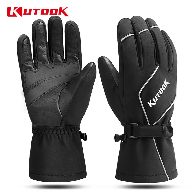 KUTOOK зимние мотоциклетные перчатки для сенсорного экрана велосипедные защита
