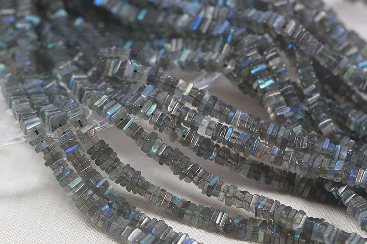 labradorite square roundel 4-4.5mm AAA  for DIY jewelry making  loose beads 40CM  FPPJ wholesale  nature gemstone