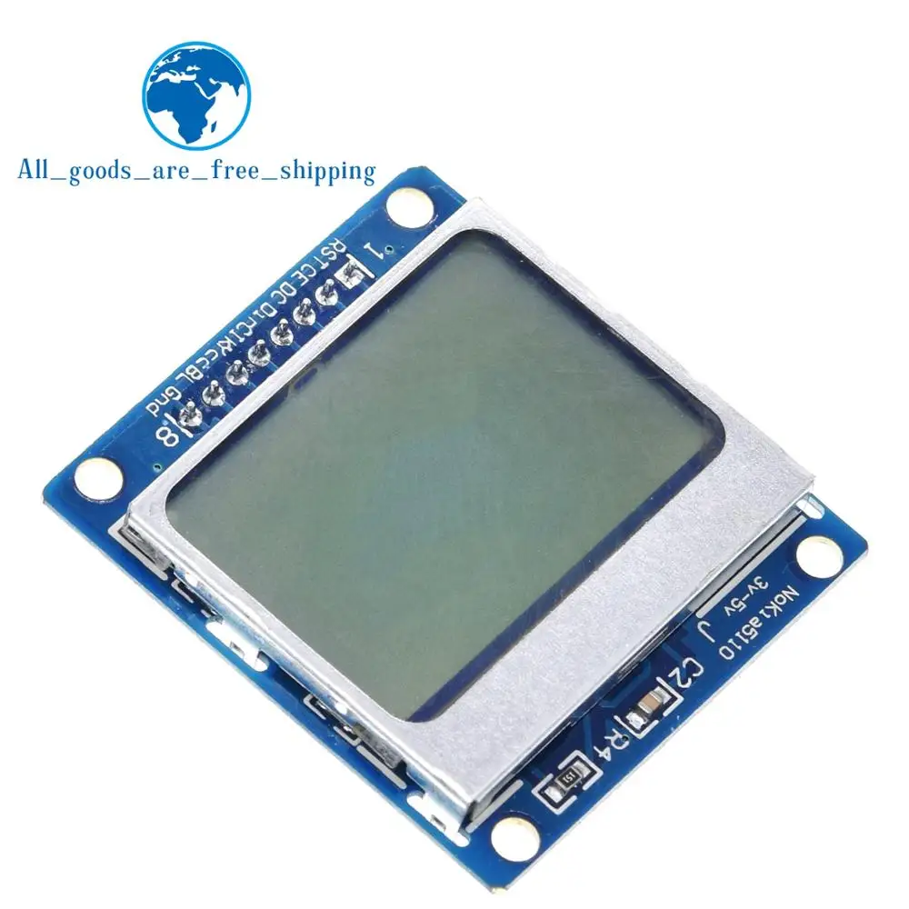 TZT умная электроника ЖК-модуль Дисплей Монитор Синяя подсветка адаптер PCB 84*48 84x84 lcd 5110 Nokia 5110 экран для Arduino