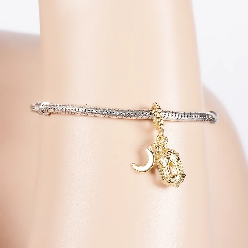 Женский браслет-Шарм из серебра 925 пробы с подвеской в виде замка | Украшения и