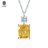 925 sterling silver 911mm ice cut sona high carbon diamond pendant necklace wedding jewelry material 100 guarantee