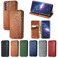 10pcs pu leather wallet flip phone cover tpu lattice case for tcl 20se 20s 20l 20l 20pro