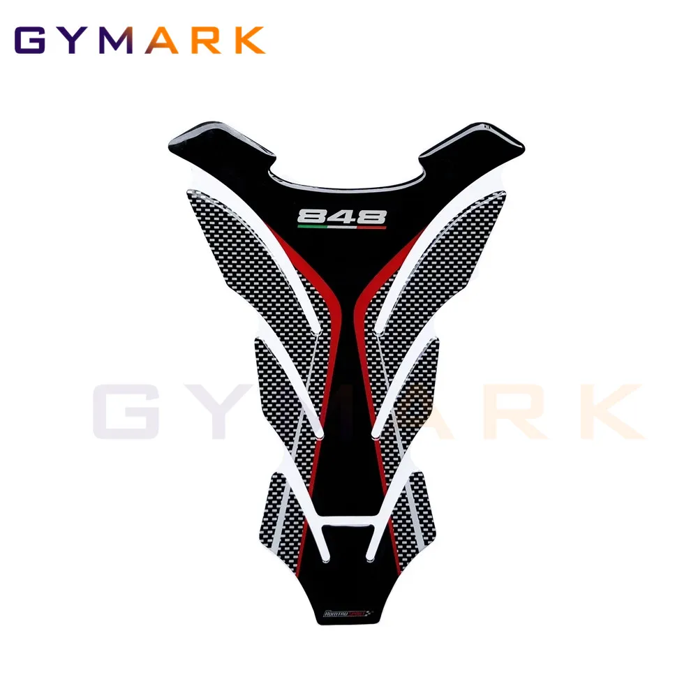 Подходит для Ducati 848 EVO аксессуары мотоциклов 3D наклейка из углеродного волокна на
