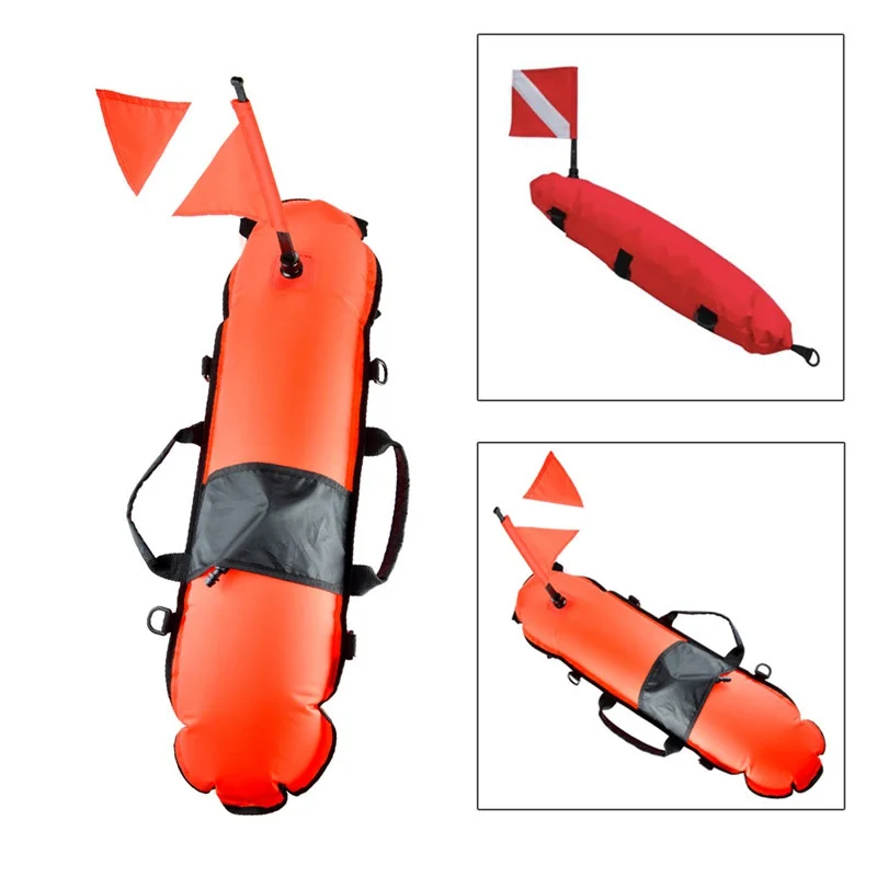 

Inflatable Scuba Diving Spearfishing Signal Float Buoy + Dive Flag Banner Swimming Free Diving Snorkeling Accessories 1PC