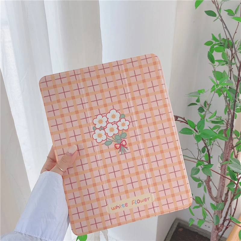 

Cute Flower Case For iPad Pro 2020 2018 AIR3 10.5 inch Case for iPad 2017 2018 Air2 9.7 Mini 5 Cover Capa With Pencil Slot Cases