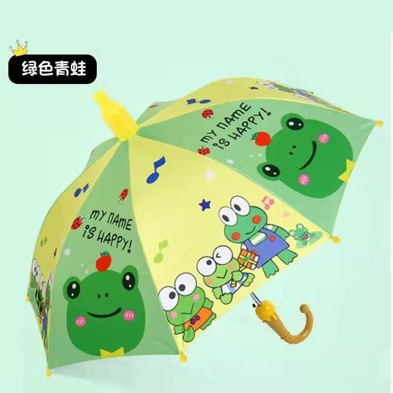 

Automatic Black Coating Cartoon Printing Children Folding Rain Umbrella Cute Portable Waterproof and UV Protection YS014