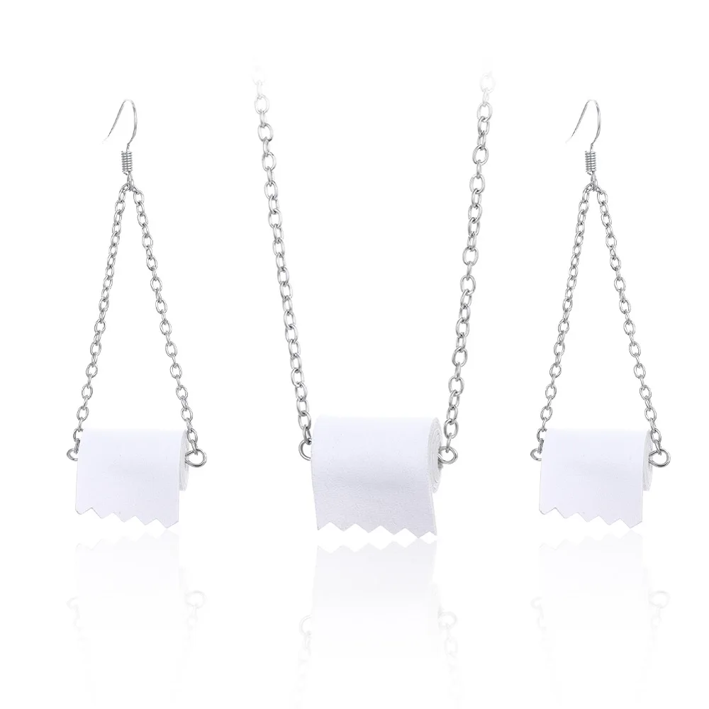Серьги из туалетной бумаги женские висячие серьги на цепочке бижутерия 2021 |