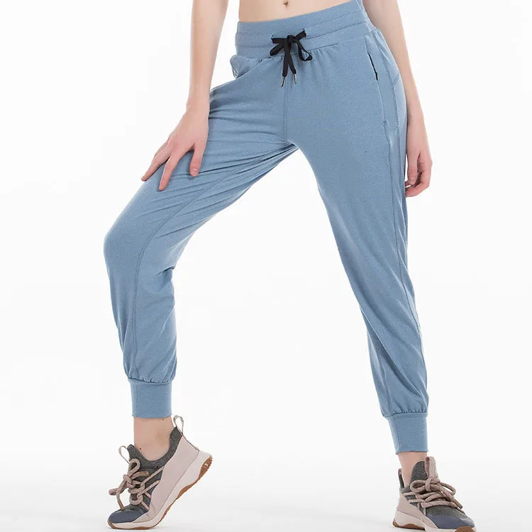 Для женщин голая на ощупь ткань свободный покрой спортивные штаны для активных