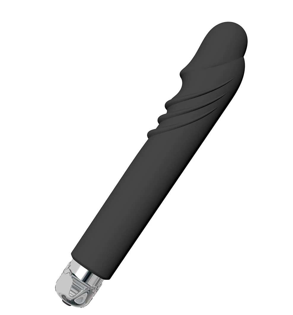 Фаллоимитатор с силиконовой палочкой FAAK ребристый вибрирующий фаллоимитатор