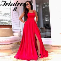 red split prom dresses long 2020 elegant backless dress for graduation cheap plus size vestido de formatura longo free shipping