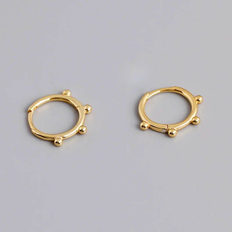 100% 925 Серебряный круг золотой цвет панк стиль руль форма руля пирсинг кольцо