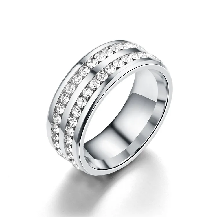 

Personalized fashion Arabic diamond stainless steel simple couple ring Islamic jewelry couple ring wedding anniversary gift