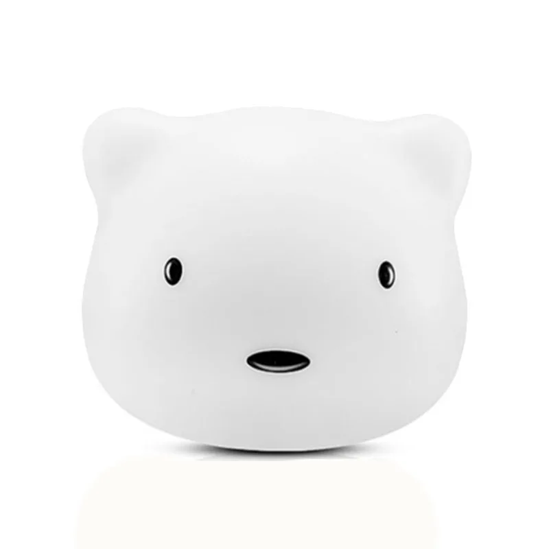

USB Rechargeable Night Light Press Sensor Removable Wall Lamp Portable Cute Bear Lamp For Bedroom Cabinet Decorative