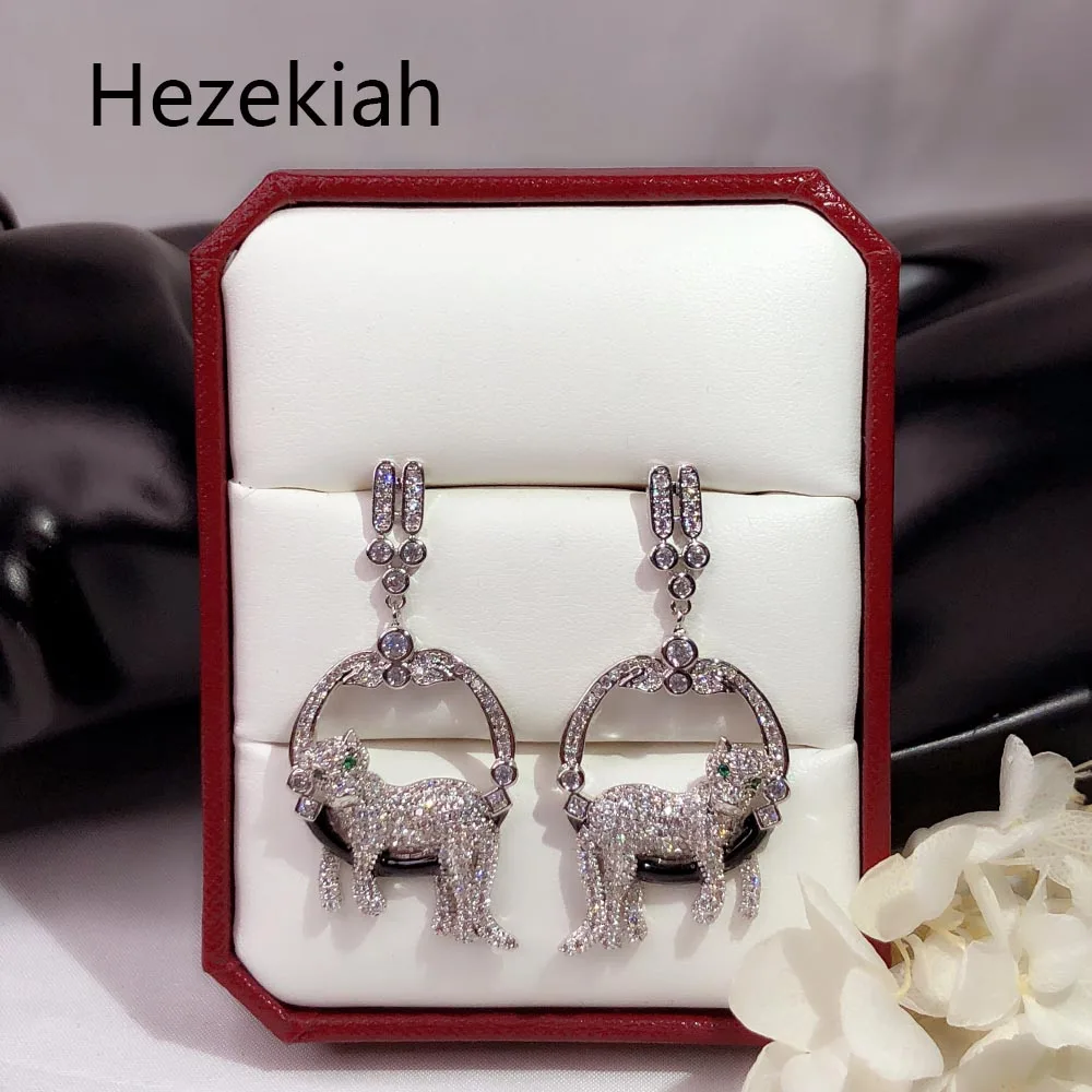 

Hezekiah needle Leopard Tassels Earrings Luxurious Luxury high-end Banquet Earrings French quality Free shipping Dance