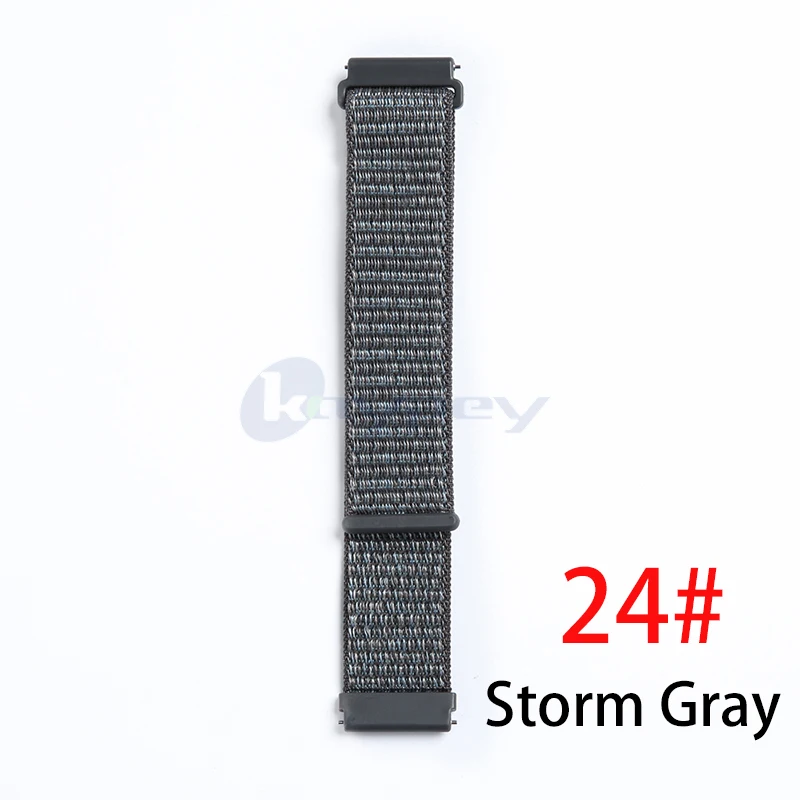 24 Нейлоновый ремешок-петля для оригинальных смарт-часов Xiaomi Huami Amazfit Bip BIT Lite Youth, носимый браслет, ремешок для часов Amazfit 20 мм - Цвет: 24