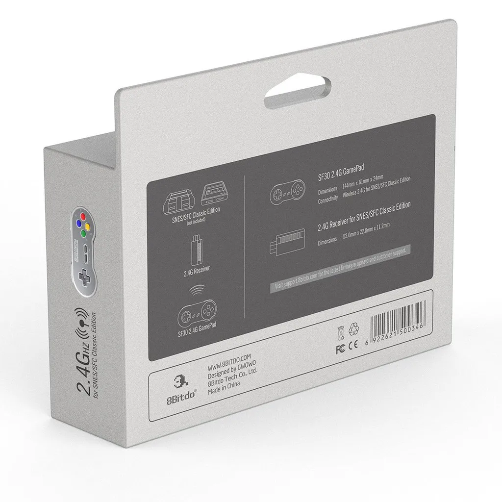 SN30 2,4G беспроводной геймпад с ретро беспроводным приемником для SNES для Windows Mac Os Android 2 цвета