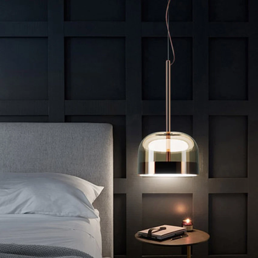 Светодиодный стеклянный подвесной светильник в скандинавском стиле современная