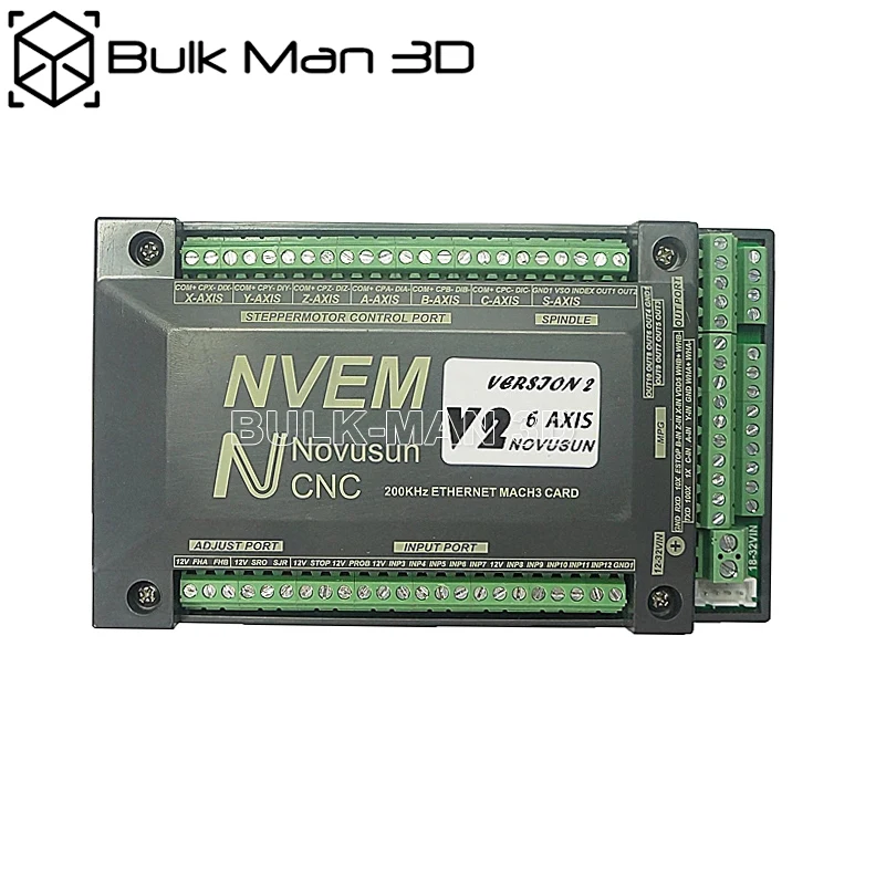 NVEM 3/4/5/6 Axis Mach3 Control Card 200KHz Ethernet Port for CNC Engraver