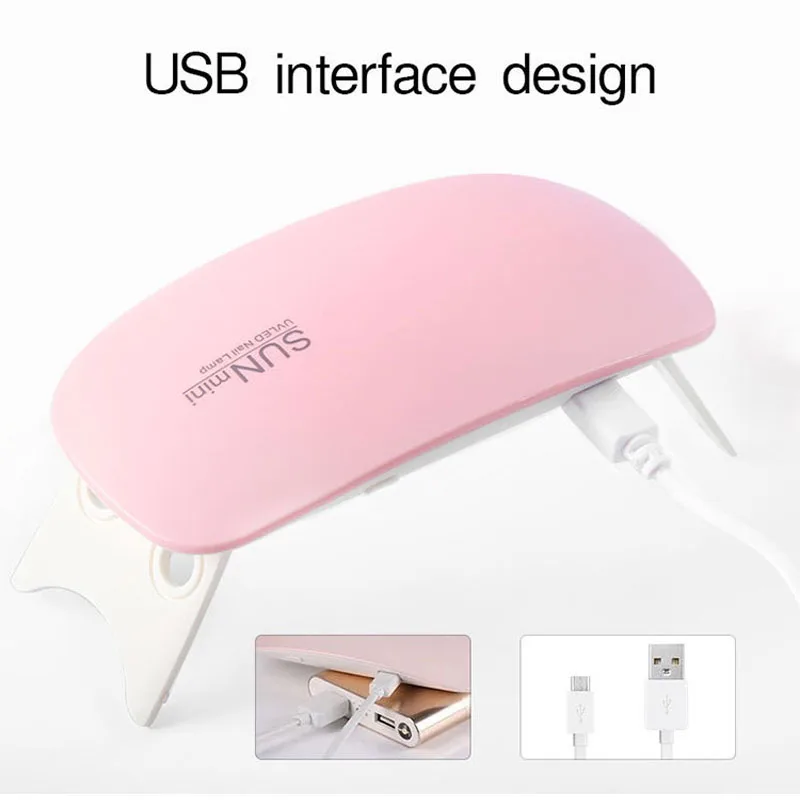 Портативный 6 Вт светодиодный лак для ногтей Сушилка маникюра USB зарядка 45 а ля