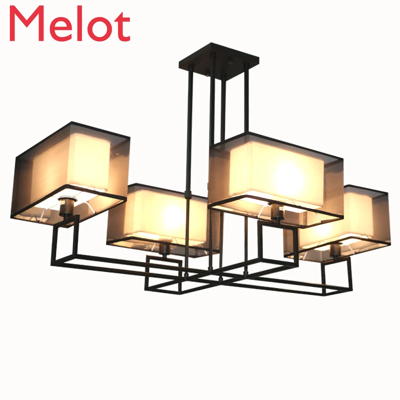 

New Chinese-Style Chandelier Simple Living Room Bedroom Study Lamps Atmospheric Dining Room Tea Room Ceiling Modern Popular