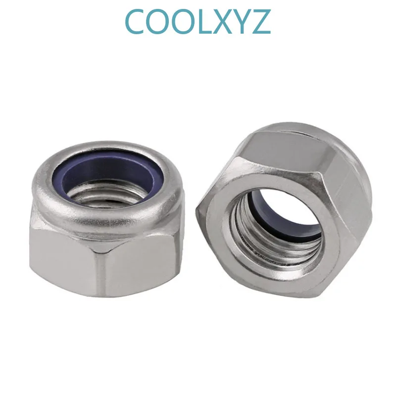 Американский нейлоновый замок гайка из нержавеющей стали самоблокирующаяся
