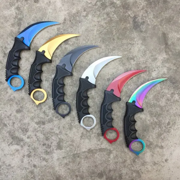 

Counter Strike Karambit Machetes Knife Stainless Steel Blade Plastic Handle Outdoor Camping Tools Hot Sales