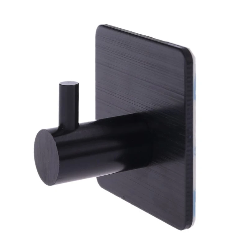 

1PC Self Adhesive Hook Home Kitchen Wall Door Hooks Key Hangers Rack Stainless Steel Towel Hanger For Bathroon Kitchen Toilet