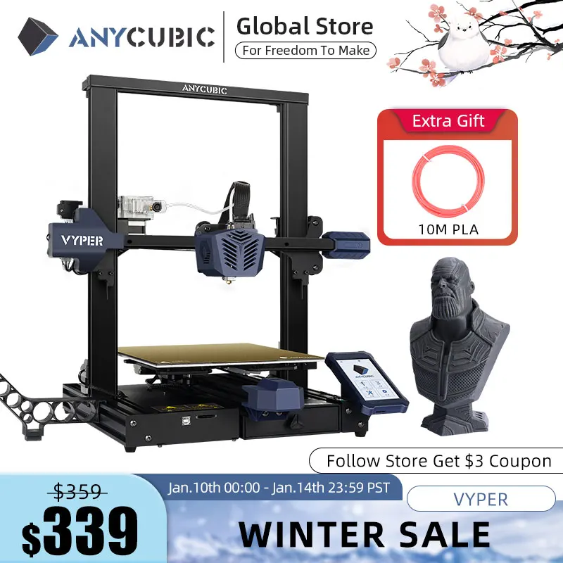 3d принтер diy kit электроника печать Anycubic Vyper FDM для самостоятельной сборки дома с