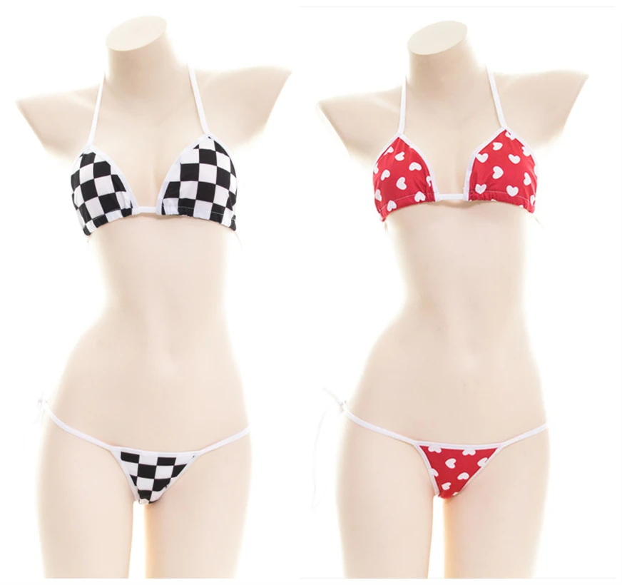 Пикантное женское каваи белье комплект из 2 предметов бюстгальтер с мозаикой и