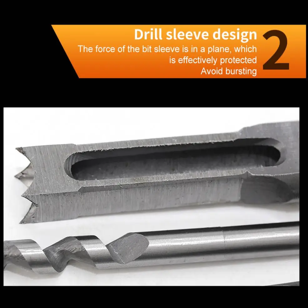 

1 Piece 12mm Alloy Steel Square Hole Saw Mortise Chisel Wood Drill Bit with Twist Drill for Wood Drilling